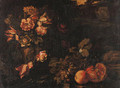 Tulips, narcissi, marigolds and other flowers in an urn - (after) Abraham Bruegel