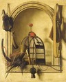 A trompe l'oeil of hunting equipment - Christopher Pierson