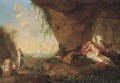 Diana and her nymphs resting by a cave - (after) Abraham Van Cuylenborch