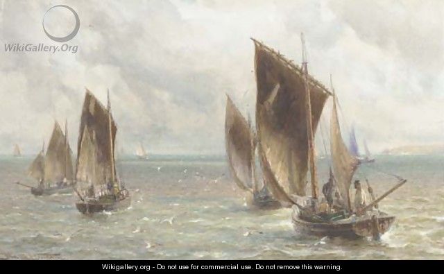 The fishing fleet heading out to sea - Charles Mottram