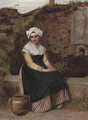 Resting beside the well - Charles Sillem Lidderdale