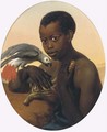 A boy and his African grey - Charles Verlat