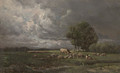 Shepherds grazing their flock - Charles Émile Jacque