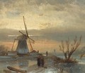 Winter evening - Charles Henri Leickert
