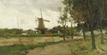 Landscape with Windmill - Charles Paul Gruppe