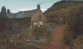 Cottage gardens - Twilight - Charles Napier Hemy