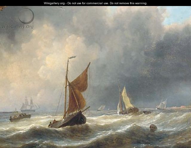 Heavy weather off the Dutch coast - Charles Martin Powell