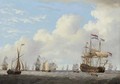 Dutch men-o'-war and other shipping in a calm - Charles Martin Powell