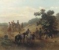 A hunting party at rest - Charles Rochussen