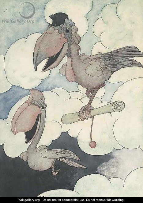An illustration for The Big Book of Fables The messenger - Charles Robinson