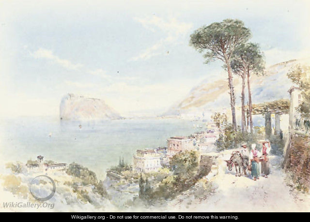 Peasants conversing on the Italian coast (one illustrated) - Charles Rowbotham