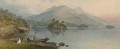 Figures on the edge of Lake Killarney - Charles Frederick Buckley