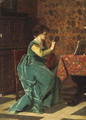 Tuning her Lute - Charles Francois Pecrus
