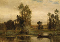 Barque sur l'tang (Boat on the Pond) - Charles-Francois Daubigny