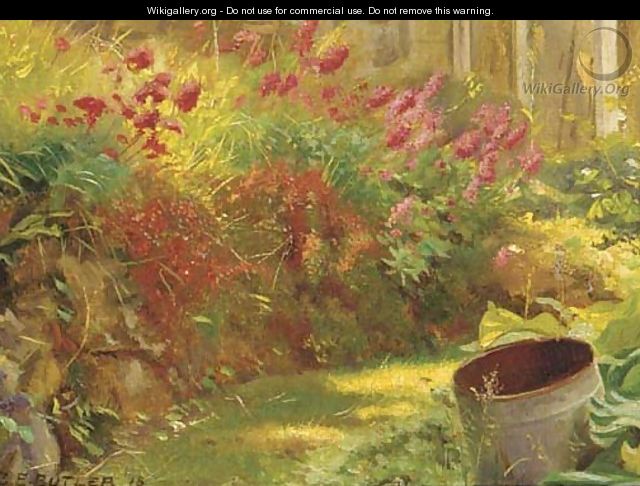 Sunlit garden - Charles Ernest Butler