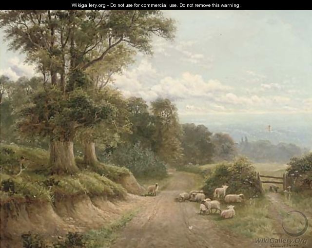 A lane near Dorking, Surrey - Charles Henry Passey