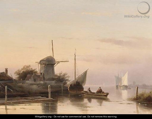 Dutch estuary - Charles Henri Joseph Leickert