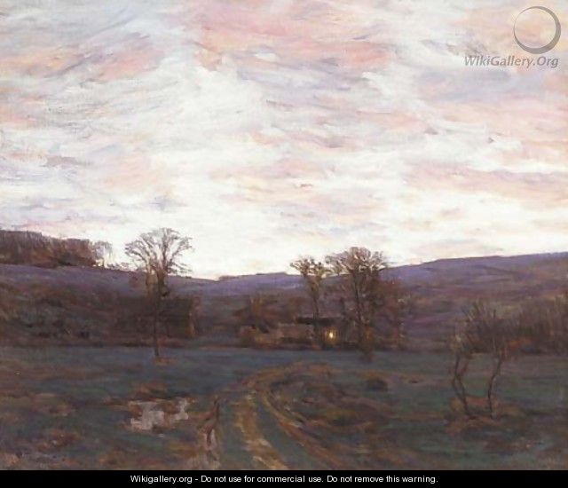 Sundown Under a Blazing Sky - Charles Harold Davis