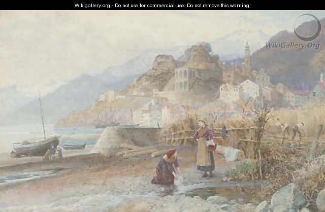 Washerwomen on the Italian coast - Charles Gregory