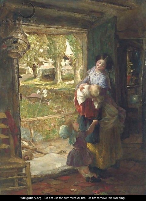 A cottage door - Charles James Lewis
