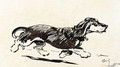 A dachshund running - Cecil Charles Aldin