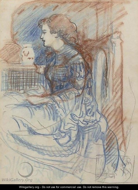 Study of a seated lady - Charles Conder