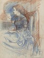 Study of a seated lady - Charles Conder