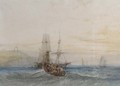 Shipping off a coast - Charles Bentley