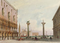 The columns of San Marco and San Teodoro with the San Giorgio Maggiore beyond, Venice - Carl Friedrich H. Werner