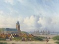 A view of Scheveningen with the beach - Carl Eduard Ahrendts