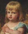 Portrait of Princess Caroline Murat, quarter-length, in a white dress with blue ribbons - Karl Wilhelm Friedrich Bauerle