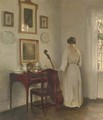 Woman in an Interior - Carl Vilhelm Holsoe