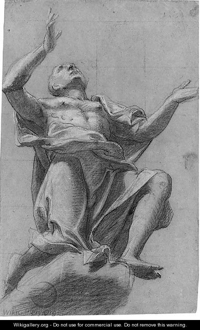 A draped figure seen di sotto in su - Carlo Urbino