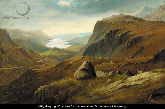 An extensive Highland landscape, thought to be Loch Ness - C. Howe