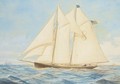 The New York pilot cutter Edward E. Barrett off the approaches to the harbour - C. Freitag