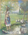 Gardienne d'oie (au bord de l'Epte AAAA  Aaragny) - Camille Pissarro