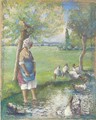 Gardienne d'oie (au bord de l'Epte AAAA  Aaragny) - Camille Pissarro