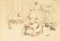 Femme epluchant des legumes - Camille Pissarro