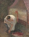 Femme en chemise, pres d'un lit - Camille Pissarro
