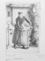 Femme a la Barriere - Camille Pissarro
