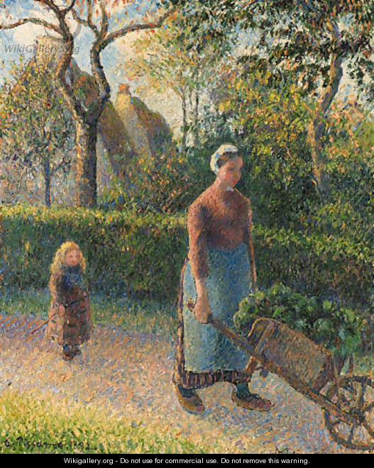 Femme la brouette - Camille Pissarro