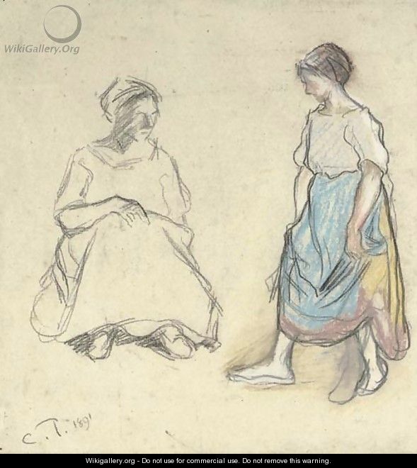 Deux femmes de la campagne - Camille Pissarro