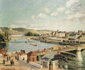 Apres-midi, soleil, Rouen - Camille Pissarro