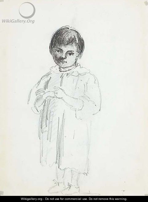 A standing boy - Camille Pissarro