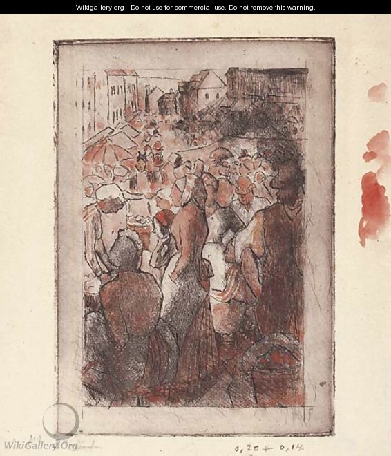 Marche de Gisors (rue Cappeville) - Camille Pissarro