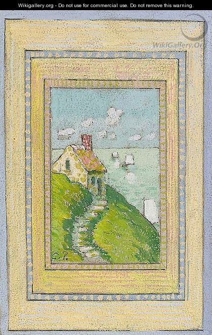 Maison sur la falaise - Camille Pissarro