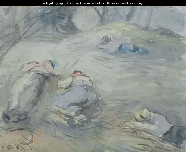 Le repos des moissonneurs - Camille Pissarro