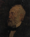 A portrait of the painter Jozef Israels - Charles Wild