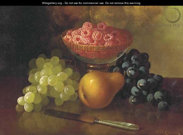 Still Life with Raspberries, Grapes and Pear - Carducius Plantagenet Ream