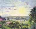 Soleil couchant a Eragny - Camille Pissarro